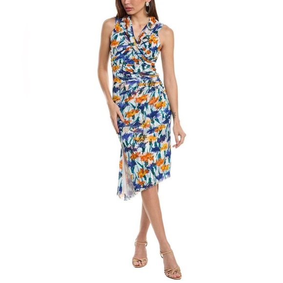 Diane von Furstenberg Blue Lovinia Sheath Dress - Picture 1 of 8